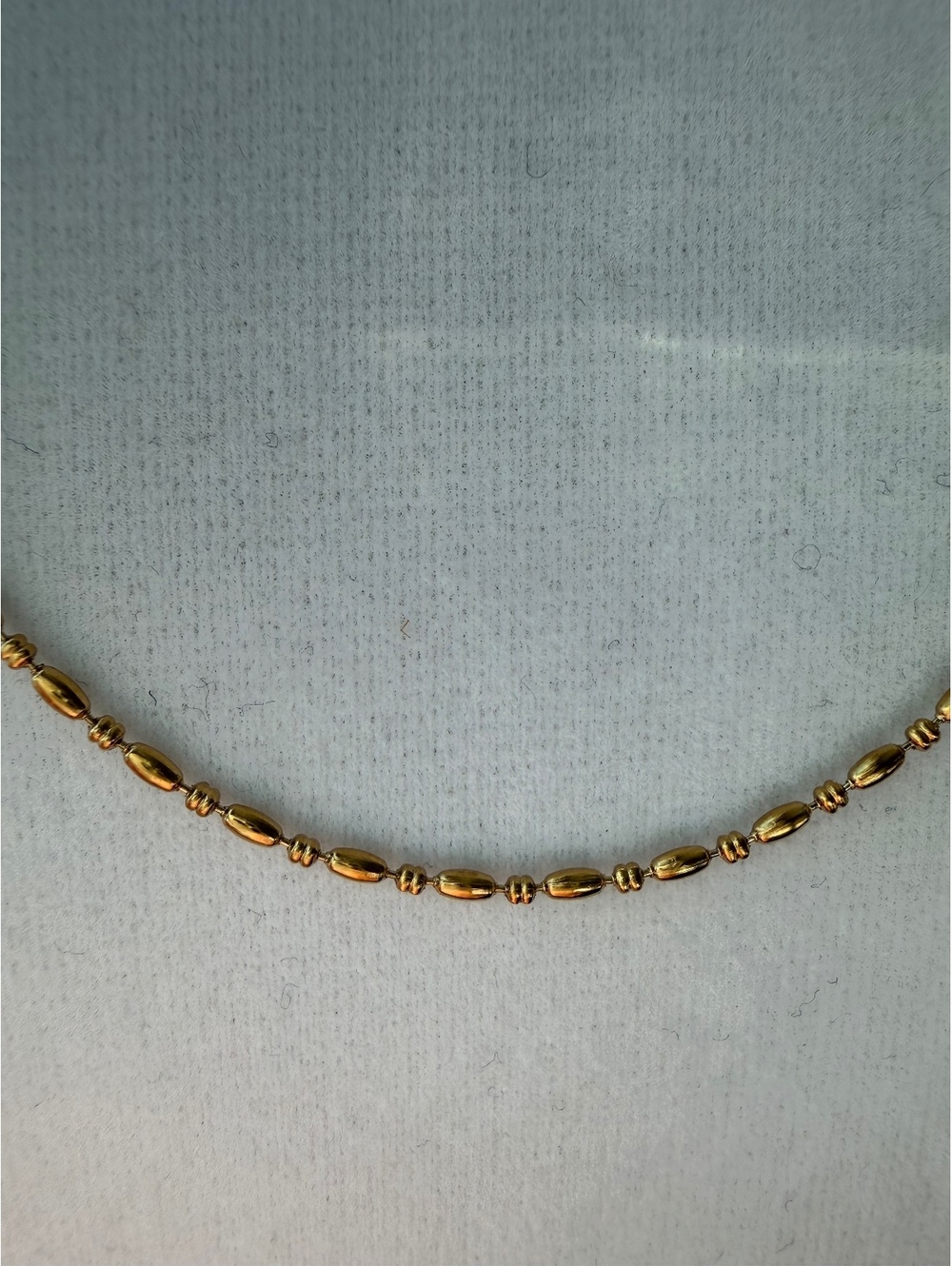 Non-Tarnish 18K Gold Plated Beaded Chain Necklace - Picture 4 of 4